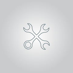 Settings Wrench Icon Vector