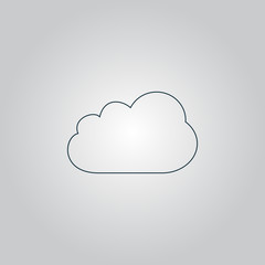 cloud icon, vector illustration. Flat design style