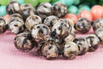 Beads jewelry - Stock Image macro.