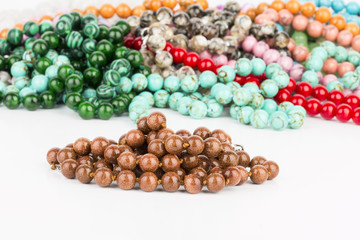 Beads jewelry - Stock Image macro.