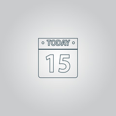 Flat calendar icon. Vector illustration