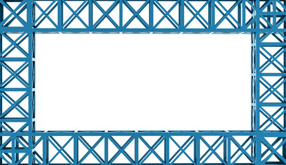 Blue construction concept rendered