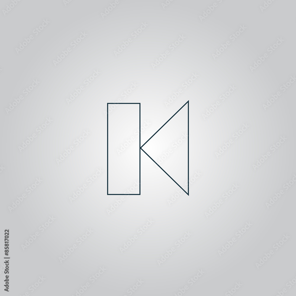Poster back track arrow media player control button