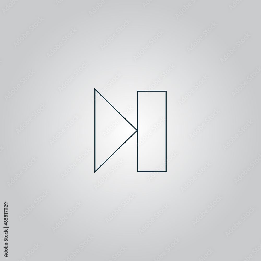 Poster next track web icon. media player.