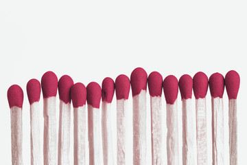 Match Stick extreme Closeup isolated on whitebackground.
