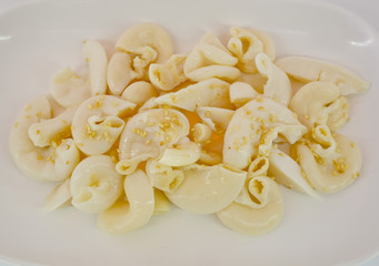 Fresh pork chitterlings ready to be grill