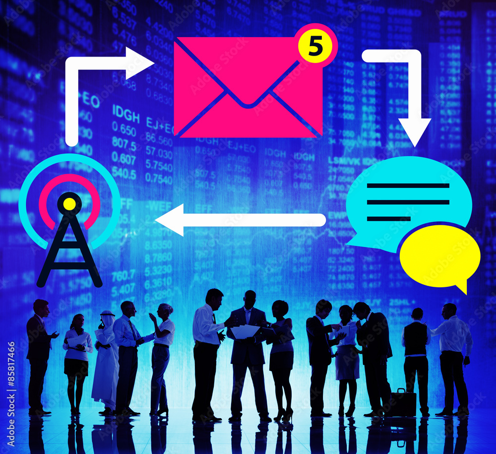 Poster e-mail instant messaging internet envelope online concept