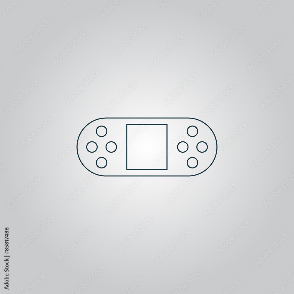 Poster vector portable video game console isolated