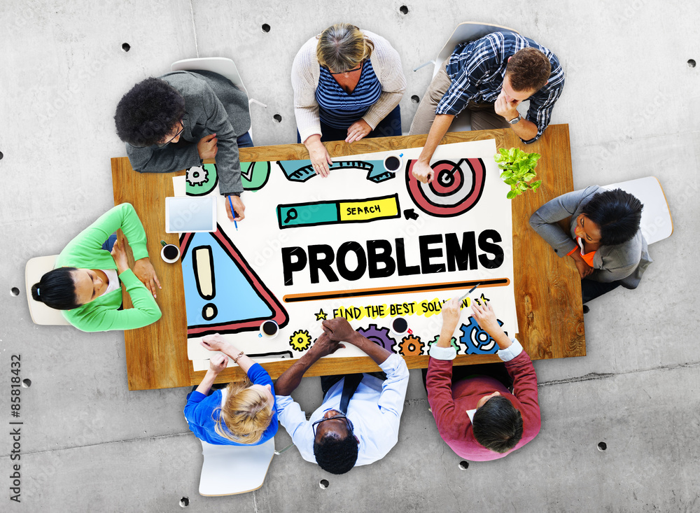 Poster problems trouble difficulty failure challenge concept