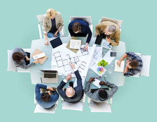 Architect Engineer Meeting Construction Design Concept