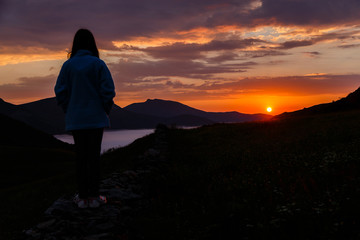 Atardecer en el puerto de Leitariegos, Asturias