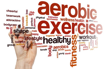 Aerobic exercise word cloud