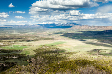 Panorama of mountains from Mesa Verde National Park, Colorado