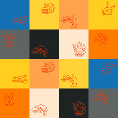 Seamless background with Aztec calendar Day glyphs
