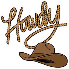 Howdy Cowboy Rope and Hat - 85821029