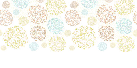 Vector blue brown abstract seaweed texture horizontal border