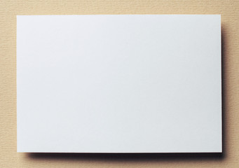  paper card on beige background