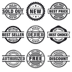 Vector Promotional stamps