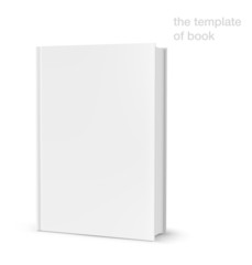 Template of blank cover book on white background. Vector illustr