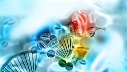 Dna in digital background