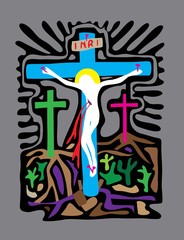Golgotha, art vector design