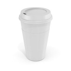 3d Coffee Cup with blank label
