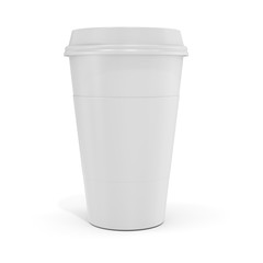 3d Coffee Cup with blank label