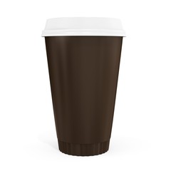 3d blank brown coffee cup
