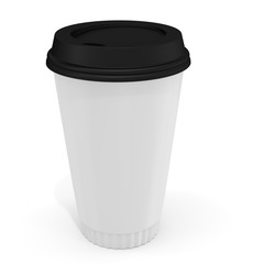 3d Coffee Cup with blank label