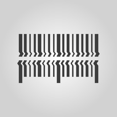 Scan the bar code icon. Barcode scanning symbol. Flat