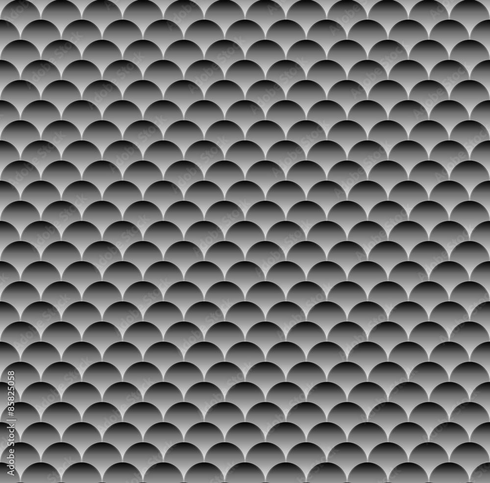 Fototapete grayscale (monochrome) pattern with overlapping circle shapes. s