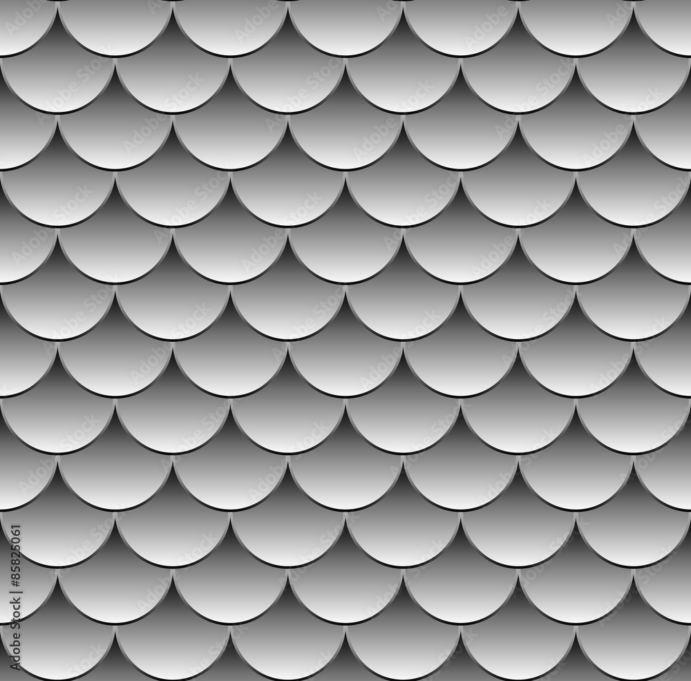Poster Grayscale (monochrome) pattern with overlapping circle shapes. S