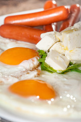  Breakfast - eggs sausage and cheese