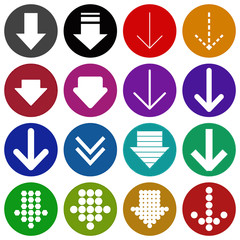 Arrow sign icon set-  vector illustration