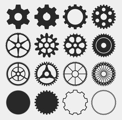 vector gear silhouettes