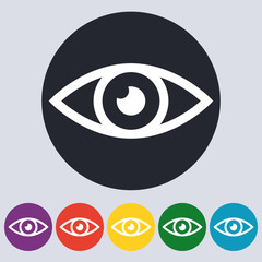 Stock Vector Linear icon eyes. Flat design