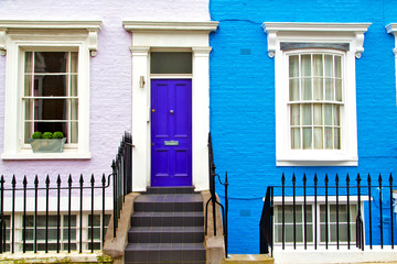notting hill in suburban and antique wall door
