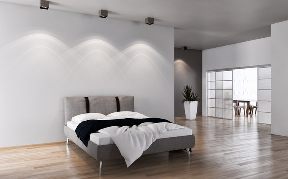 Camera da letto con parquet