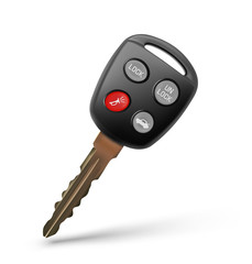 Car key isolated on white background. Vector illustration