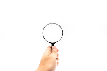 magnifier glass in isolated  background