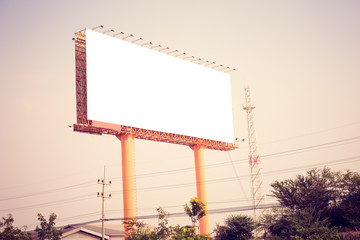 Blank billboard for new advertise.