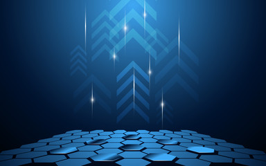 vector abstract technology innovation move up background