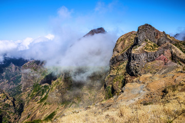 Fototapeta na wymiar Madeira island, Portugal. Peak Ariero, Pico Arierio