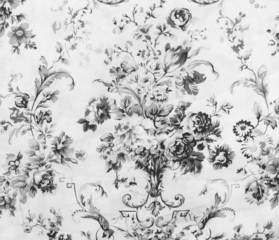 Retro Lace Floral Seamless Pattern Fabric Background Vintage Style