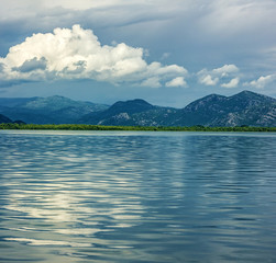 Skadar lake water landscape, Montenegro
