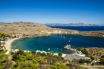 View at Lindou Bay from Lindos