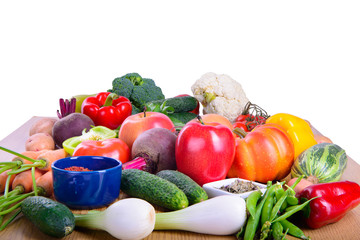 different vegetables isolated