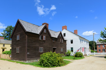 Fototapeta na wymiar Sherburne House, built in 1695, at Strawbery Banke Museum in Portsmouth, New Hampshire