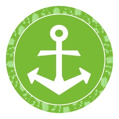 Obraz premium Ancre dans un panneau vert