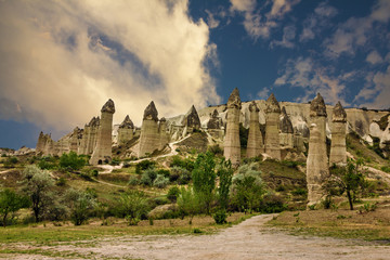 Fototapeta na wymiar mountain landscape. Cappadocia, Anatolia, Turkey. Volcanic rocks